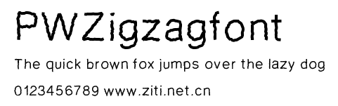 PWZigzagfont.ttf字體轉換器圖片
