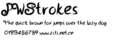 PWStrokes.ttf字體轉換器圖片