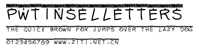 PWTinselLetters.ttf字體轉換器圖片