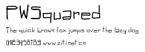 PWSquared.ttf字體轉換器圖片