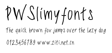 PWSlimyfonts.ttf字體轉換器圖片