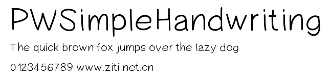 PWSimpleHandwriting.ttf字體轉換器圖片