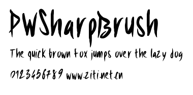 PWSharpBrush.ttf字體轉換器圖片