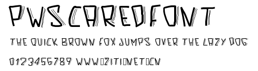 PWScaredFont.ttf字體轉換器圖片