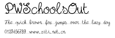 PWSchoolsOut.ttf字體轉換器圖片