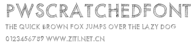 PWScratchedfont.ttf字體轉換器圖片