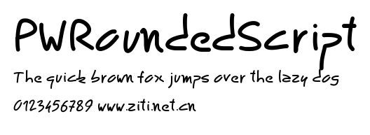 PWRoundedScript.ttf字體轉換器圖片