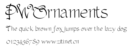 PWOrnaments.ttf字體轉換器圖片