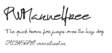 PWManuelfree.ttf字體轉換器圖片