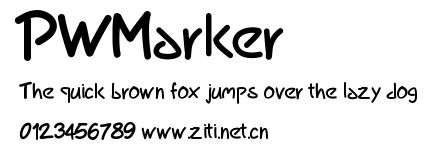 PWMarker.ttf字體轉換器圖片