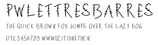 PWLettresbarres.ttf字體轉換器圖片