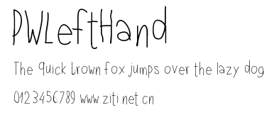 PWLeftHand.ttf字體轉換器圖片