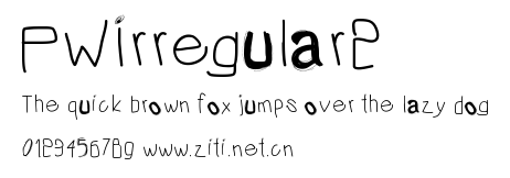 PWIrregular2.ttf字體轉換器圖片
