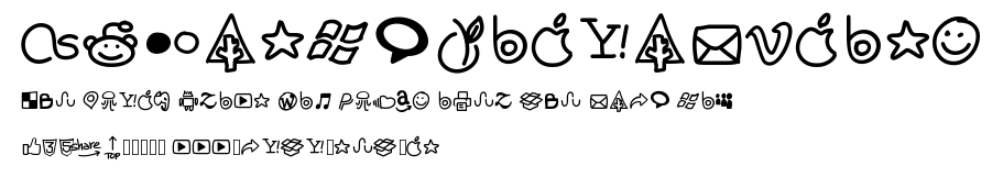 PWHandySocialIcons.ttf字體轉換器圖片
