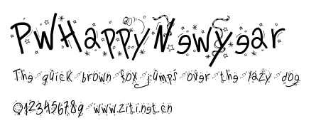 PWHappyNewYear.ttf字體轉換器圖片