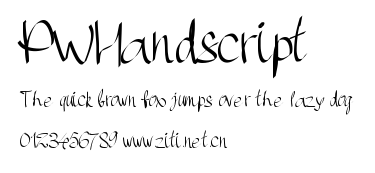 PWHandscript.ttf字體轉換器圖片