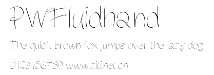 PWFluidhand.ttf字體轉換器圖片