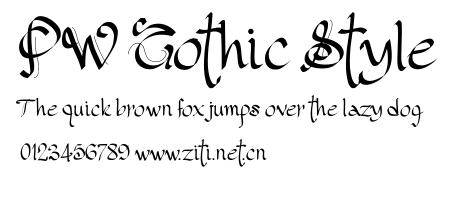 PW Gothic Style.otf字體轉換器圖片