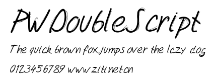 PWDoubleScript.ttf字體轉換器圖片
