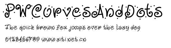 PWCurvesAndDots.ttf字體轉換器圖片