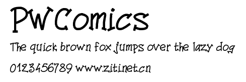 PWComics.ttf字體轉換器圖片