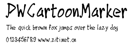 PWCartoonMarker.ttf字體轉換器圖片