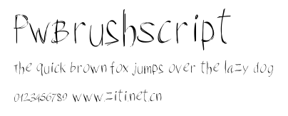 PWBrushScript.ttf字體轉換器圖片