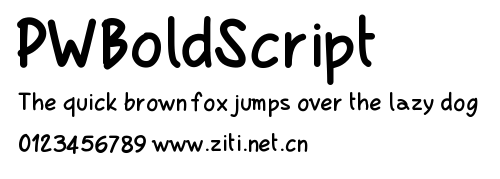 PWBoldScript.ttf字體轉換器圖片
