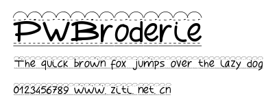 PWBroderie.ttf字體轉換器圖片
