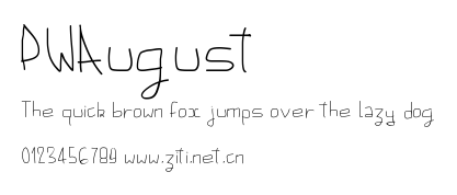 PWAugust.ttf字體轉換器圖片