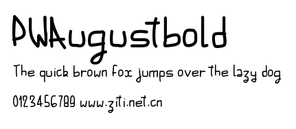 PWAugustbold.ttf字體轉換器圖片