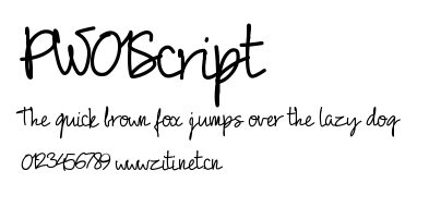 PW01Script.ttf字體轉換器圖片