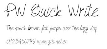 PW Quick Write.ttf字體轉換器圖片