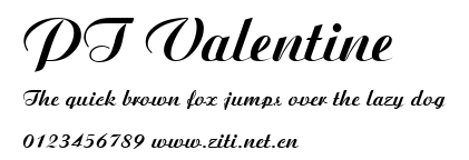 PT Valentine.ttf字體轉換器圖片