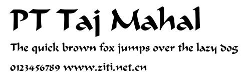 PT Taj Mahal.ttf字體轉換器圖片