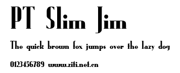 PT Slim Jim.ttf字體轉換器圖片