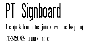 PT Signboard.ttf字體轉換器圖片