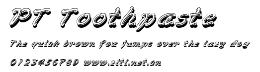 PT Toothpaste.ttf字體轉換器圖片