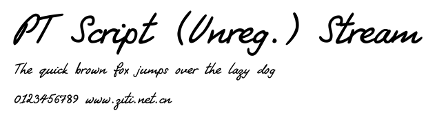 PT Script (Unreg.) Stream.ttf字體轉換器圖片