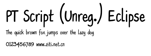 PT Script (Unreg.) Eclipse.ttf字體轉換器圖片