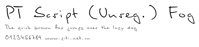 PT Script (Unreg.) Fog.ttf字體轉換器圖片