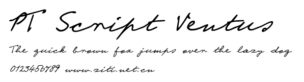PT Script Ventus.ttf字體轉換器圖片