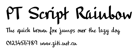 PT Script Rainbow.ttf字體轉換器圖片