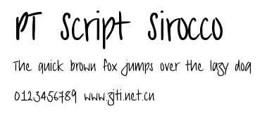 PT Script Sirocco.ttf字體轉換器圖片