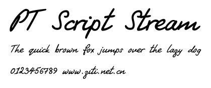 PT Script Stream.ttf字體轉換器圖片