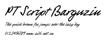 PT Script Barguzin.ttf字體轉換器圖片