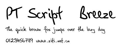 PT Script Breeze.ttf字體轉換器圖片