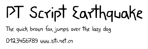 PT Script Earthquake.ttf字體轉換器圖片