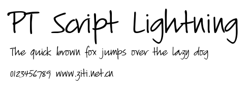 PT Script Lightning.ttf字體轉換器圖片