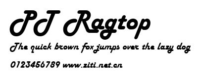 PT Ragtop.ttf字體轉換器圖片
